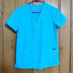Figs Casma neon blue scrub top